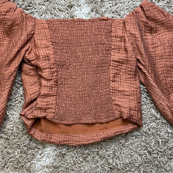 ASTR the Label Kemp Square Neck Top in Warm Brown Size M - Picture 5 of 6